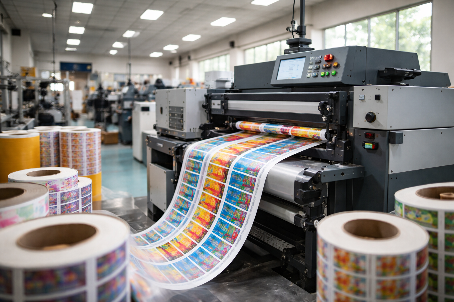 Label printing in progress